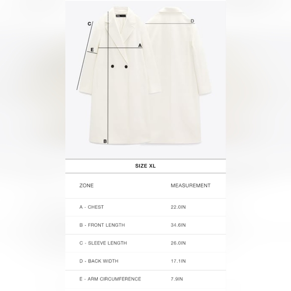 Zara Wool Blend Coat - Picture 7 of 7